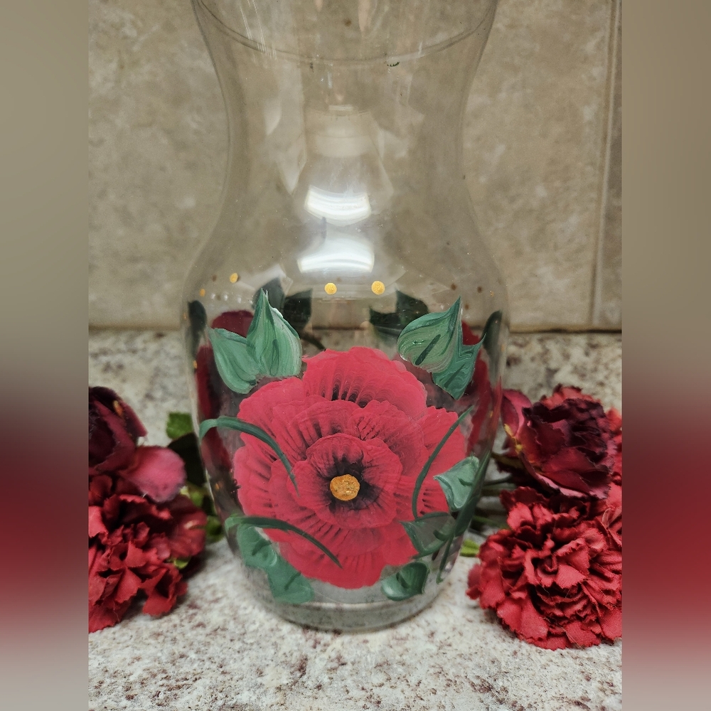 Hand Painted Decorative Glass Vase